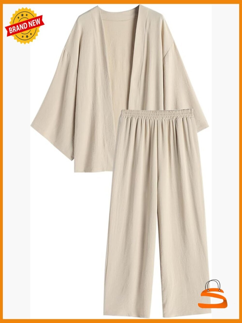 2 Piece Tracksuit Loungewear Set Cardigan Wide Leg Pants